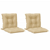 Vidaxx coussins de chaise 2 pcs dossier bas 100x50x7 cm tissu mélangé beige