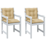 Vidaxx coussins de chaise 2 pcs dossier bas 100x50x7 cm tissu mélangé beige