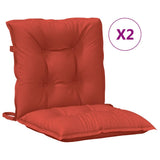 Vidaxx coussins de chaise 2 pcs dossier bas 100x50x7 cm tissu mélangé rouge