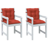 Vidaxx coussins de chaise 2 pcs dossier bas 100x50x7 cm tissu mélangé rouge