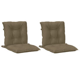 Vidaxx coussins de chaise 2 pcs dossier bas 100x50x7 cm tissu taupe chiné