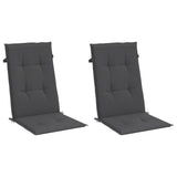 Vidaxx coussins de chaise 2 pcs dossier haut 120x50x4 cm tissu mélangé anthracite