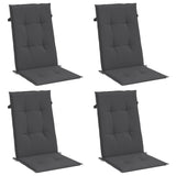 Vidaxx coussins de chaise 4 pcs dossier haut 120x50x4 cm tissu mélangé anthracite