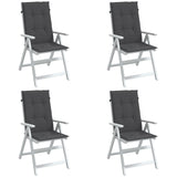 Vidaxx coussins de chaise 4 pcs dossier haut 120x50x4 cm tissu mélangé anthracite