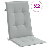 Vidaxx coussins de chaise 2 pcs dossier haut 120x50x4 cm tissu gris clair