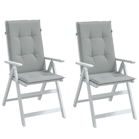 Vidaxx coussins de chaise 2 pcs dossier haut 120x50x4 cm tissu gris clair