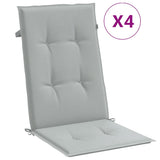 Vidaxx coussins de chaise 4 pcs dossier haut 120x50x4 cm tissu gris clair