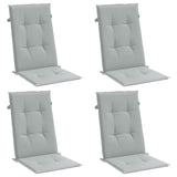 Vidaxx coussins de chaise 4 pcs dossier haut 120x50x4 cm tissu gris clair