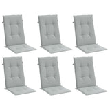 Vidaxx coussins de chaise 6 pcs dossier haut 120x50x4 cm tissu gris clair