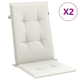 Vidaxx coussins de chaise 2 pcs dossier haut 120x50x4 cm tissu mélangé crème
