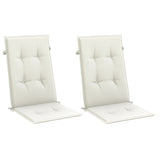 Vidaxx coussins de chaise 2 pcs dossier haut 120x50x4 cm tissu mélangé crème