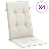 Vidaxx coussins de chaise 4 pcs dossier haut 120x50x4 cm tissu mélangé crème