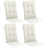 Vidaxx coussins de chaise 4 pcs dossier haut 120x50x4 cm tissu mélangé crème