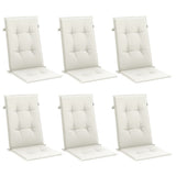 Vidaxx coussins de chaise 6 pcs dossier haut 120x50x4 cm tissu mélangé crème