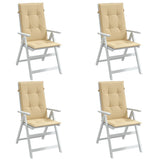 Vidaxx coussins de chaise 4 pcs dossier haut 120x50x4 cm tissu mélangé beige