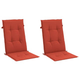 Vidaxx coussins de chaise 2 pcs dossier haut 120x50x4 cm tissu mélangé rouge