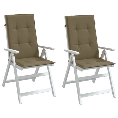 Vidaxx coussins de chaise 2 pcs dossier haut 120x50x4 cm tissu mélange taupe
