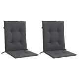 Vidaxx coussins de chaise 2 pcs dossier bas 100x50x4 cm tissu mélangé anthracite
