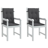 Vidaxx coussins de chaise 2 pcs dossier bas 100x50x4 cm tissu mélangé anthracite