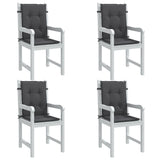 VidaXL coussins de chaise 4 pcs dossier bas 100x50x4 cm tissu mélangé anthracite