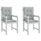 Vidaxx coussins de chaise 2 pcs dossier bas 100x50x4 cm tissu gris clair