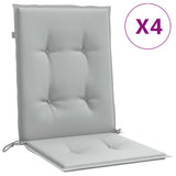 Vidaxx coussins de chaise 4 pcs dossier bas 100x50x4 cm tissu gris clair