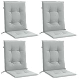 Vidaxx coussins de chaise 4 pcs dossier bas 100x50x4 cm tissu gris clair