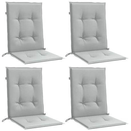 Vidaxx coussins de chaise 4 pcs dossier bas 100x50x4 cm tissu gris clair