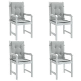 Vidaxx coussins de chaise 4 pcs dossier bas 100x50x4 cm tissu gris clair