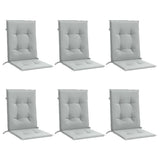 Vidaxx coussins de chaise 6 pcs dossier bas 100x50x4 cm tissu gris clair