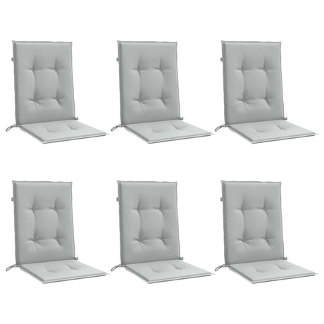 Vidaxx coussins de chaise 6 pcs dossier bas 100x50x4 cm tissu gris clair