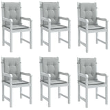 Vidaxx coussins de chaise 6 pcs dossier bas 100x50x4 cm tissu gris clair