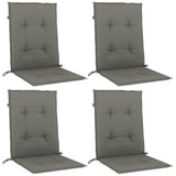 Vidaxl Stull Këssen 4 PC méi niddereg zréck 100x50x4 cm Stoff Dark Gray