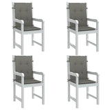 Vidaxx coussins de chaise 4 pcs dossier bas 100x50x4 cm tissu gris foncé