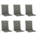 Vidaxl Stull Këssen 6 PC erof niddereg zréck 100x50x4 cm Stoff donkel gro