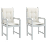 Vidaxx coussins de chaise 2 pcs dossier bas 100x50x4 cm tissu mélangé crème