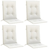 VidaXL coussins de chaise 4 pcs dossier bas 100x50x4 cm tissu mélangé crème