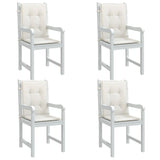 VidaXL coussins de chaise 4 pcs dossier bas 100x50x4 cm tissu mélangé crème