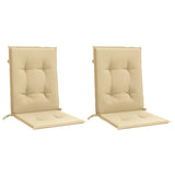 Vidaxx coussins de chaise 2 pcs dossier bas 100x50x4 cm tissu mélangé beige