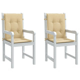 Vidaxx coussins de chaise 2 pcs dossier bas 100x50x4 cm tissu mélangé beige