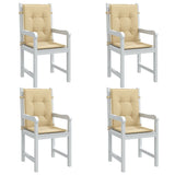 Vidaxx coussins de chaise 4 pcs dossier bas 100x50x4 cm tissu mélangé beige