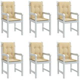 Vidaxx coussins de chaise 6 pcs dossier bas 100x50x4 cm tissu mélangé beige