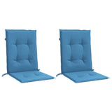 Vidaxx coussins de chaise 2 pcs dossier bas 100x50x4 cm tissu mélangé bleu