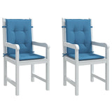 Vidaxx coussins de chaise 2 pcs dossier bas 100x50x4 cm tissu mélangé bleu