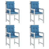 Vidaxx coussins de chaise 4 pcs dossier bas 100x50x4 cm tissu mélangé bleu