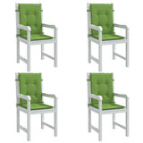 Vidaxx coussins de chaise 4 pcs dossier bas 100x50x4 cm tissu vert mélangé