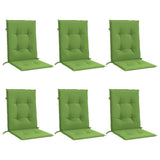 Vidaxx coussins de chaise 6 pcs dossier bas 100x50x4 cm tissu vert mélangé