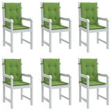 Vidaxx coussins de chaise 6 pcs dossier bas 100x50x4 cm tissu vert mélangé