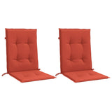 Vidaxx coussins de chaise 2 pcs dossier bas 100x50x4 cm tissu mélangé rouge
