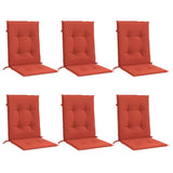 Vidaxx coussins de chaise 6 pcs dossier bas 100x50x4 cm tissu mélangé rouge